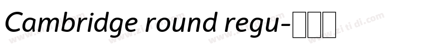 Cambridge round regu字体转换